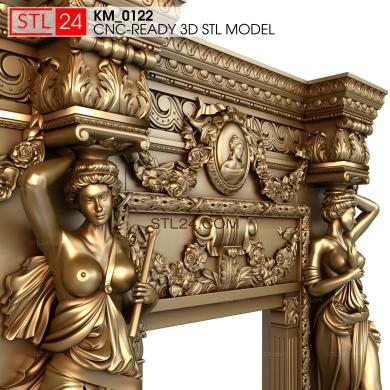 Fireplaces (KM_0122) 3D models for cnc